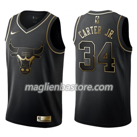 Maglia NBA Chicago Bulls Wendell Carter Jr. 34 Nike Nero Golden Edition Swingman - Uomo
